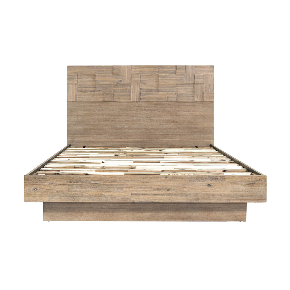 Lh Imports Atlantis King Bed - Elevate Your Bedroom With Sophisticated Geometric Patterns And Artistic Elegance Brown Solid Acacia,Acacia Veneer,Mdf Atl001qs