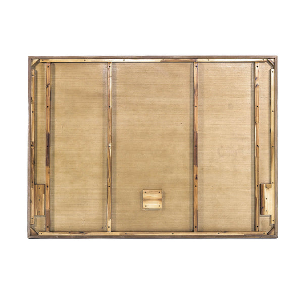 Lh Imports Atlantis King Bed - Elevate Your Bedroom With Sophisticated Geometric Patterns And Artistic Elegance Brown Solid Acacia,Acacia Veneer,Mdf Atl001qs