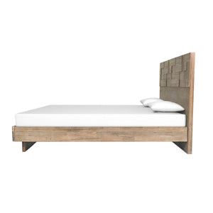 Lh Imports Atlantis King Bed - Elevate Your Bedroom With Sophisticated Geometric Patterns And Artistic Elegance Brown Solid Acacia,Acacia Veneer,Mdf Atl001qs