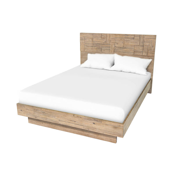 Lh Imports Atlantis King Bed - Elevate Your Bedroom With Sophisticated Geometric Patterns And Artistic Elegance Brown Solid Acacia,Acacia Veneer,Mdf Atl001qs