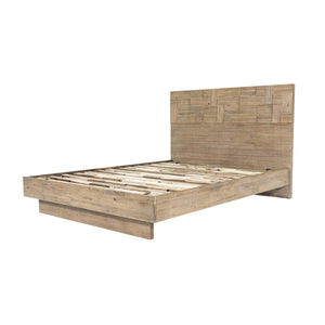 Lh Imports Atlantis King Bed - Elevate Your Bedroom With Sophisticated Geometric Patterns And Artistic Elegance Brown Solid Acacia,Acacia Veneer,Mdf Atl001qs