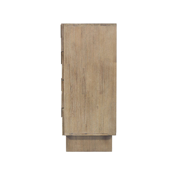 Lh Imports Atlantis 5 Drawer Chest – Elegant Storage Solution With Velvet Lined Drawers And Timeless Finish Grey Solid Acacia,Acacia Veneer,Mdf Atl004s