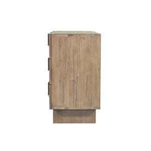 Lh Imports Atlantis 6 Drawer Dresser - Stylish Storage Solution With Velvet Lining For Modern Home Decor Grey Solid Acacia,Acacia Veneer,Mdf Atl006s