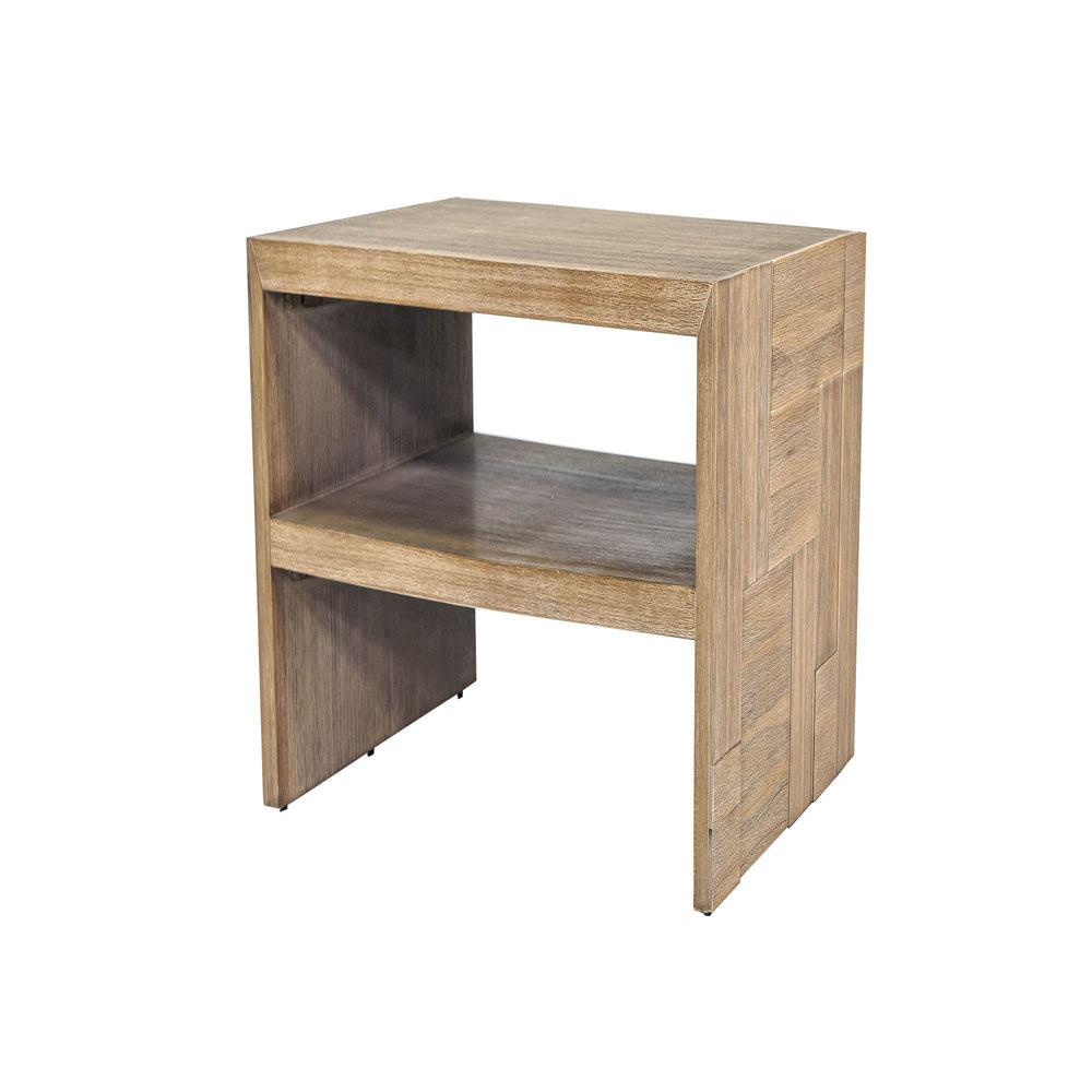 Lh Imports Atlantis Modern Side Table With Stylish Storage Shelf - Versatile Design For Any Room Decor Brown Solid Acacia,Acacia Veneer,Mdf Atl033