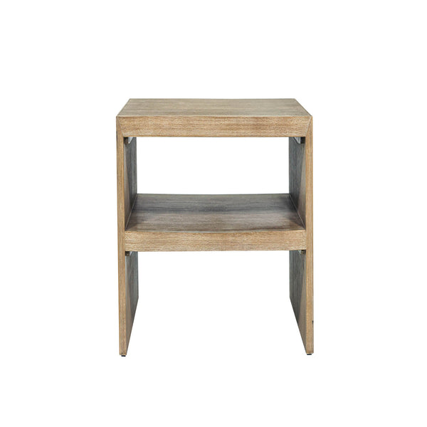 Lh Imports Atlantis Modern Side Table With Stylish Storage Shelf - Versatile Design For Any Room Decor Brown Solid Acacia,Acacia Veneer,Mdf Atl033