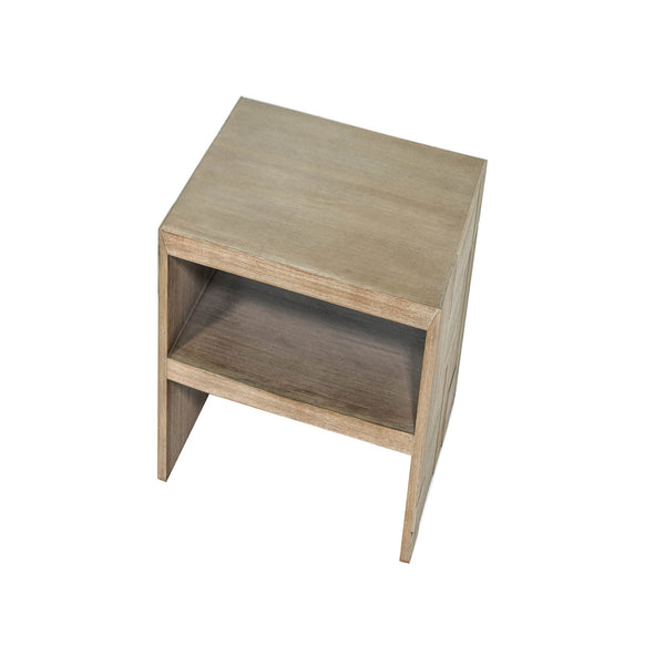Lh Imports Atlantis Modern Side Table With Stylish Storage Shelf - Versatile Design For Any Room Decor Brown Solid Acacia,Acacia Veneer,Mdf Atl033