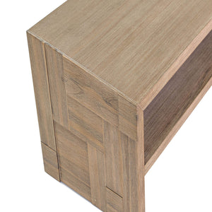Lh Imports Atlantis Modern Side Table With Stylish Storage Shelf - Versatile Design For Any Room Decor Brown Solid Acacia,Acacia Veneer,Mdf Atl033