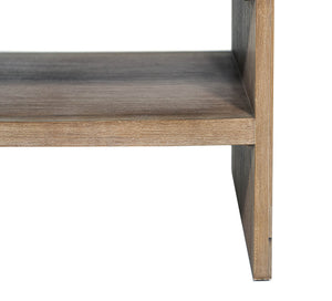 Lh Imports Atlantis Modern Side Table With Stylish Storage Shelf - Versatile Design For Any Room Decor Brown Solid Acacia,Acacia Veneer,Mdf Atl033