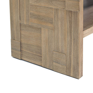 Lh Imports Atlantis Modern Side Table With Stylish Storage Shelf - Versatile Design For Any Room Decor Brown Solid Acacia,Acacia Veneer,Mdf Atl033