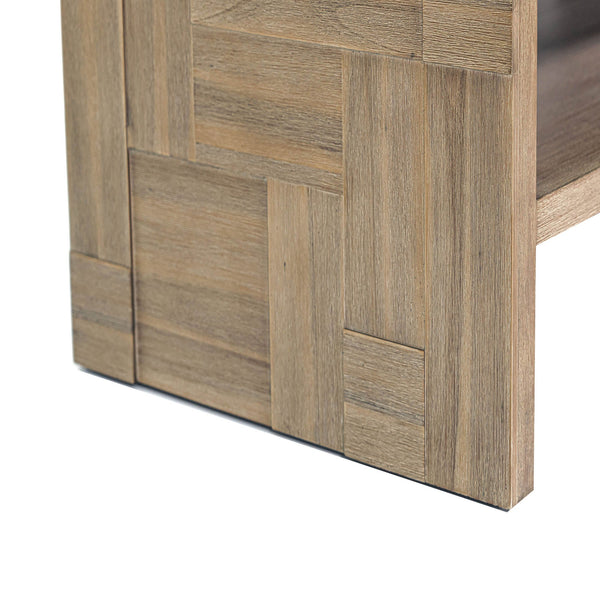 Lh Imports Atlantis Modern Side Table With Stylish Storage Shelf - Versatile Design For Any Room Decor Brown Solid Acacia,Acacia Veneer,Mdf Atl033