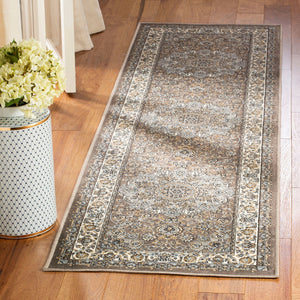 Safavieh Atlas Power Loomed Runner Rug - Exquisite Taupe And Blue Design For Elegant Home Décor Solutions Taupe ,Blue Viscose Pile Atl668e-24
