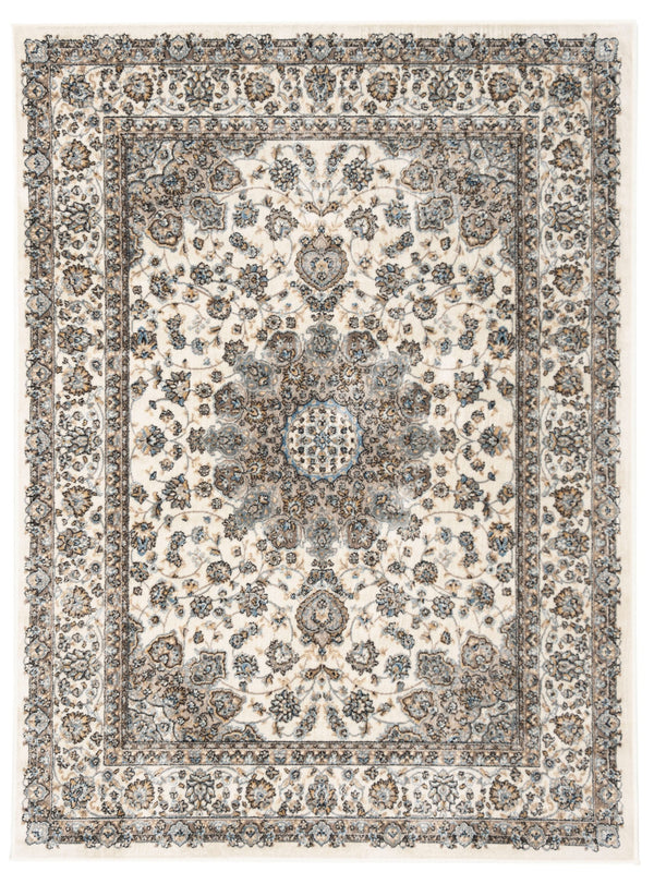 Safavieh Atlas Luxurious Taupe And Blue Area Rug – Timeless Elegance For Your Living Space Décor Upgrade Ivory ,Blue Viscose Pile Atl668f-4