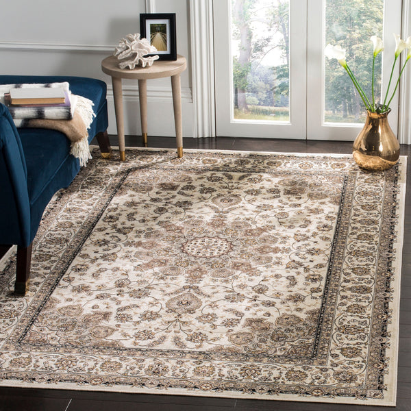 Safavieh Atlas Luxurious Taupe And Blue Area Rug – Timeless Elegance For Your Living Space Décor Upgrade Ivory ,Ivory Viscose Pile Atl668s-5