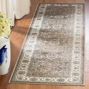 Safavieh Atlas Taupe Runner Rug - Timeless Elegance With Intricate Patterns For Sophisticated Spaces Taupe ,Blue Viscose Pile Atl671e-3