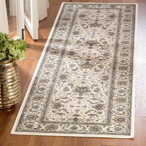 Safavieh Atlas Taupe Runner Rug - Timeless Elegance With Intricate Patterns For Sophisticated Spaces Ivory ,Blue Viscose Pile Atl671f-3