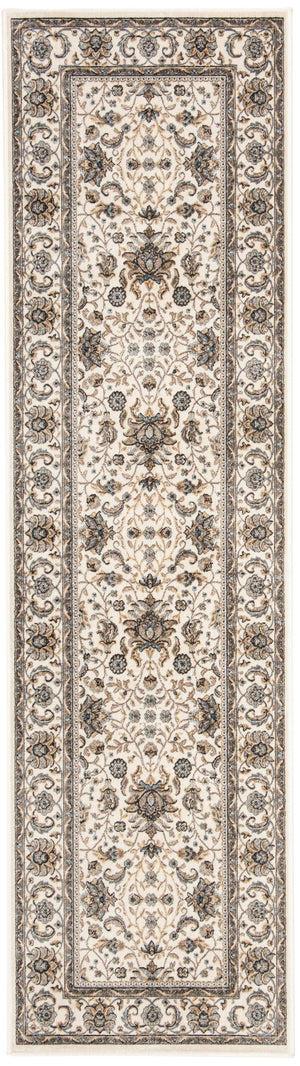 Safavieh Atlas Taupe Runner Rug - Timeless Elegance With Intricate Patterns For Sophisticated Spaces Ivory ,Blue Viscose Pile Atl671f-3
