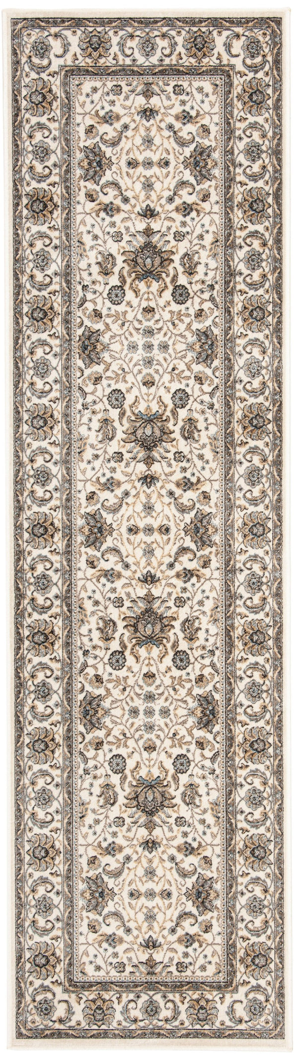 Safavieh Atlas Taupe Runner Rug - Timeless Elegance With Intricate Patterns For Sophisticated Spaces Ivory ,Blue Viscose Pile Atl671f-3