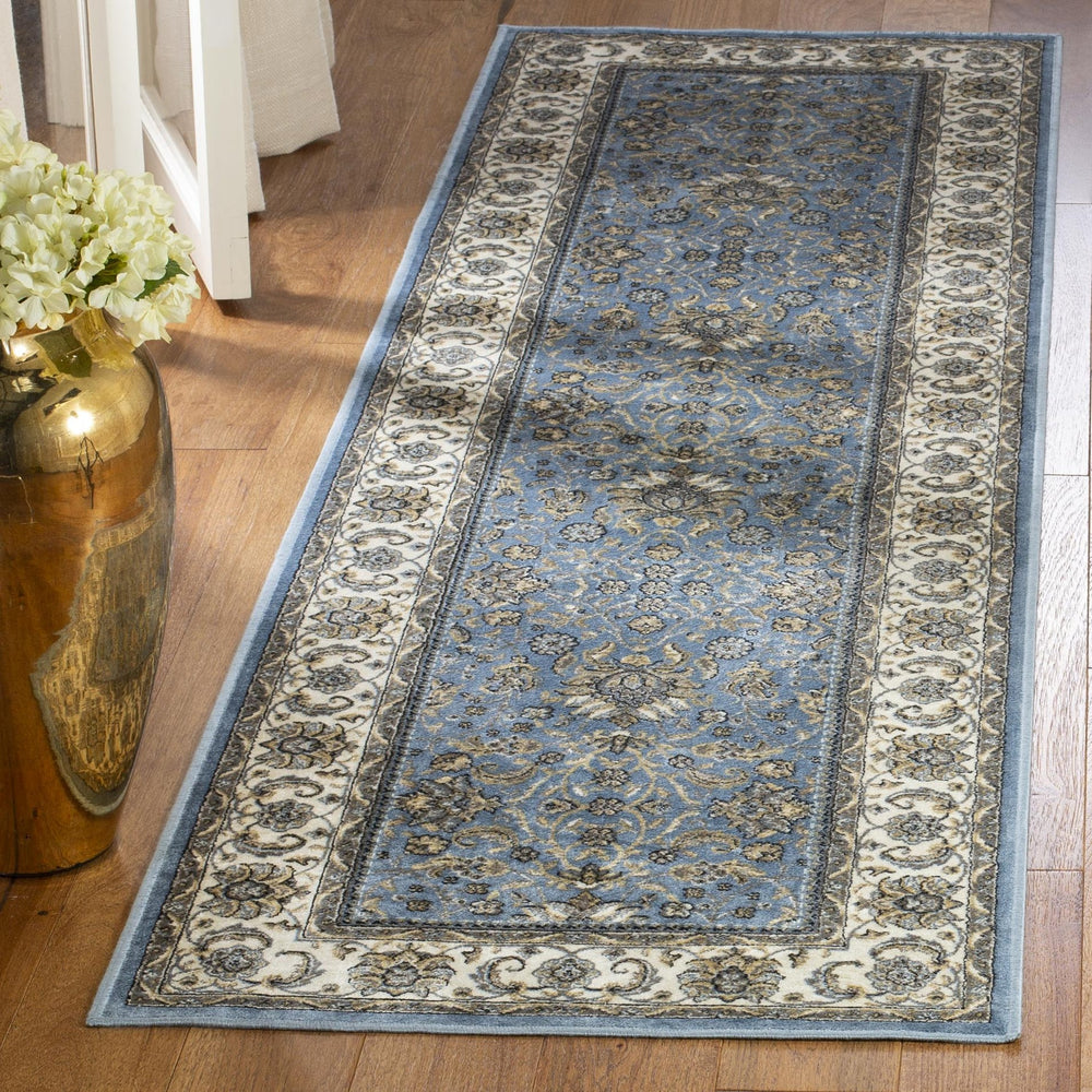 Safavieh Atlas Taupe Runner Rug - Timeless Elegance With Intricate Patterns For Sophisticated Spaces Blue ,Ivory Viscose Pile Atl671l-3