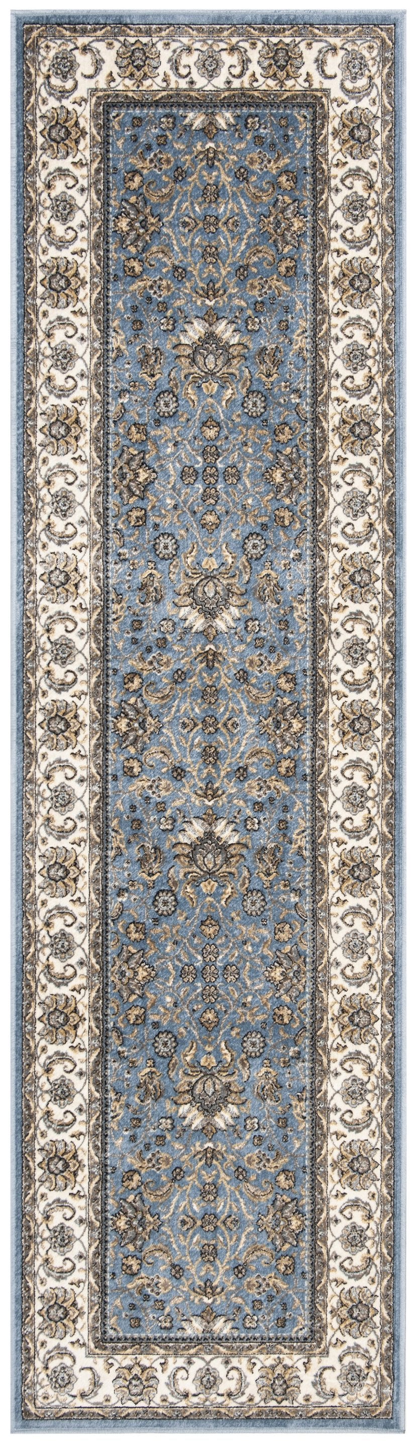 Safavieh Atlas Taupe Runner Rug - Timeless Elegance With Intricate Patterns For Sophisticated Spaces Blue ,Ivory Viscose Pile Atl671l-3
