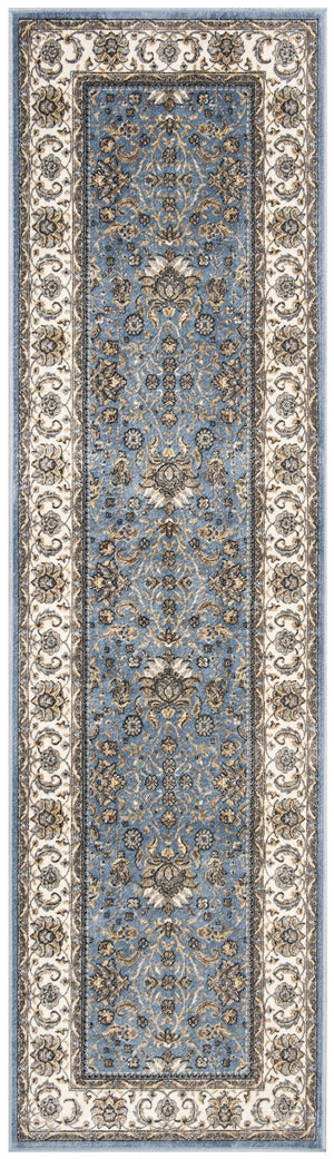 Safavieh Atlas Taupe Runner Rug - Timeless Elegance With Intricate Patterns For Sophisticated Spaces Blue ,Ivory Viscose Pile Atl671l-3