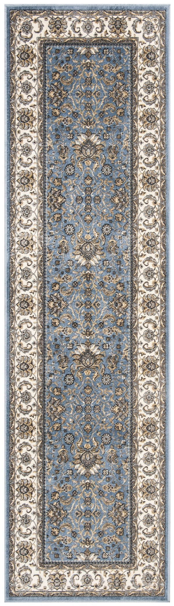 Safavieh Atlas Taupe Runner Rug - Timeless Elegance With Intricate Patterns For Sophisticated Spaces Blue ,Ivory Viscose Pile Atl671l-3