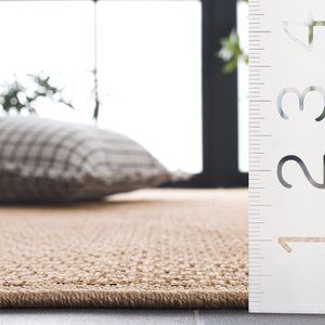 Safavieh Atrium Timeless Elegance Area Rug – Durable Indoor/Outdoor Decor With Soft Touch And Neutral Appeal Beige 42% Polypropylene,41% Jute,12% Polyester,5% Adhesive Material Atm101b-4