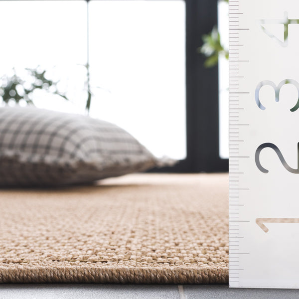 Safavieh Atrium Timeless Elegance Area Rug – Durable Indoor/Outdoor Decor With Soft Touch And Neutral Appeal Beige 42% Polypropylene,41% Jute,12% Polyester,5% Adhesive Material Atm101b-4