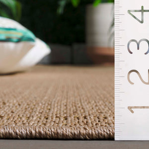 Safavieh Atrium Timeless Elegance Area Rug – Durable Indoor/Outdoor Decor With Soft Touch And Neutral Appeal Beige 42% Polypropylene,41% Jute,12% Polyester,5% Adhesive Material Atm101b-4