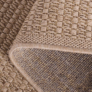 Safavieh Atrium Timeless Elegance Area Rug – Durable Indoor/Outdoor Decor With Soft Touch And Neutral Appeal Beige 42% Polypropylene,41% Jute,12% Polyester,5% Adhesive Material Atm101b-4