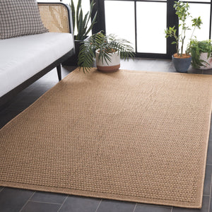 Safavieh Atrium Timeless Elegance Area Rug – Durable Indoor/Outdoor Decor With Soft Touch And Neutral Appeal Beige 42% Polypropylene,41% Jute,12% Polyester,5% Adhesive Material Atm101b-4