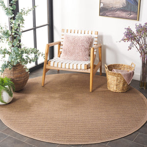 Safavieh Atrium Timeless Elegance Area Rug – Durable Indoor/Outdoor Decor With Soft Touch And Neutral Appeal Beige 42% Polypropylene,41% Jute,12% Polyester,5% Adhesive Material Atm101b-4
