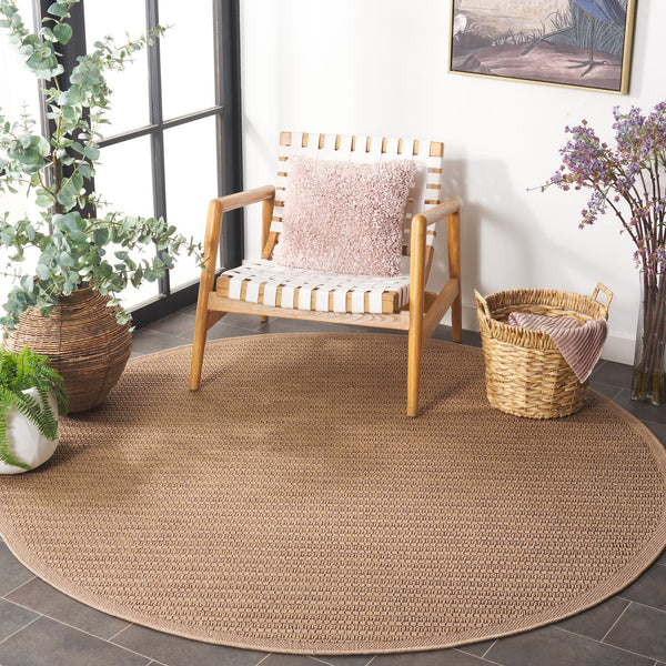 Safavieh Atrium Timeless Elegance Area Rug – Durable Indoor/Outdoor Decor With Soft Touch And Neutral Appeal Beige 42% Polypropylene,41% Jute,12% Polyester,5% Adhesive Material Atm101b-4
