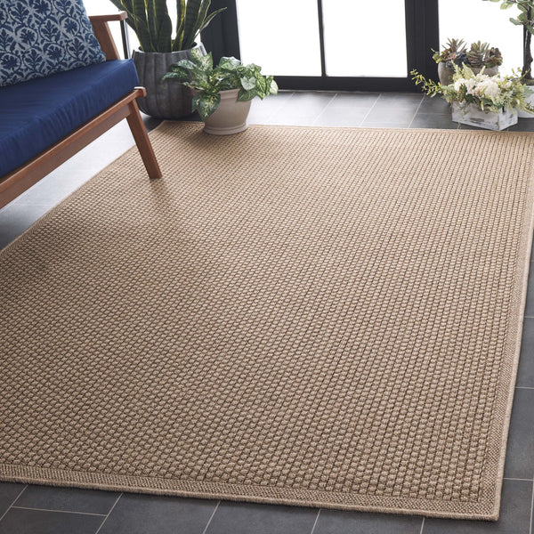 Safavieh Atrium Beige Medium Rectangle Area Rug 5'3" X 7'6" - Durable, Stylish, Perfect For Indoor & Outdoor Use Beige 42% Polypropylene,41% Jute,12% Polyester,5% Adhesive Material Atm102b-5