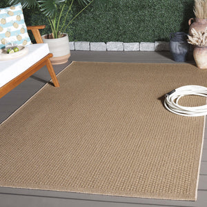 Safavieh Atrium Beige Medium Rectangle Area Rug 5'3" X 7'6" - Durable, Stylish, Perfect For Indoor & Outdoor Use Beige 42% Polypropylene,41% Jute,12% Polyester,5% Adhesive Material Atm102b-5