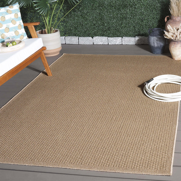 Safavieh Atrium Beige Medium Rectangle Area Rug 5'3" X 7'6" - Durable, Stylish, Perfect For Indoor & Outdoor Use Beige 42% Polypropylene,41% Jute,12% Polyester,5% Adhesive Material Atm102b-5