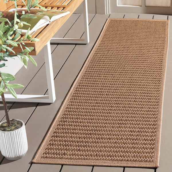 Safavieh Atrium 6ft 7in Indoor/Outdoor Area Rug - Luxurious Beige Design For Elegant Home Decor & Comfort Beige 42% Polypropylene,41% Jute,12% Polyester,5% Adhesive Material Atm104b-7r