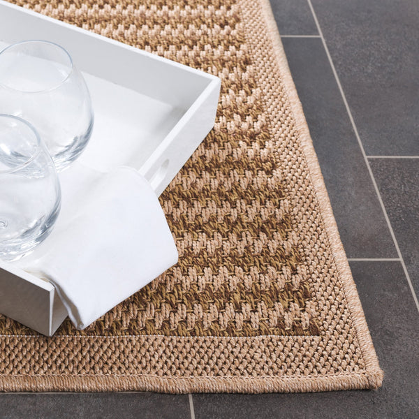Safavieh Atrium 6ft 7in Indoor/Outdoor Area Rug - Luxurious Beige Design For Elegant Home Decor & Comfort Beige 42% Polypropylene,41% Jute,12% Polyester,5% Adhesive Material Atm104b-7r