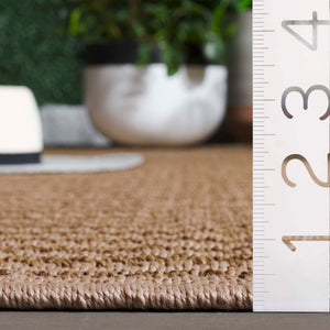 Safavieh Atrium 6ft 7in Indoor/Outdoor Area Rug - Luxurious Beige Design For Elegant Home Decor & Comfort Beige 42% Polypropylene,41% Jute,12% Polyester,5% Adhesive Material Atm104b-7r