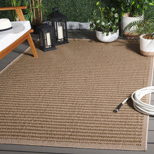 Safavieh Atrium 6ft 7in Indoor/Outdoor Area Rug - Luxurious Beige Design For Elegant Home Decor & Comfort Beige 42% Polypropylene,41% Jute,12% Polyester,5% Adhesive Material Atm104b-7r