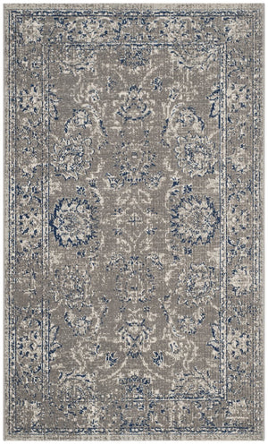 Safavieh Artisan Dark Grey/Blue 3' X 5' Turkish Area Rug - Elegant Floral Design, Oeko-tex Certified Luxury Decor Dark Grey ,Blue Polypropylene Pile Atn316a-3