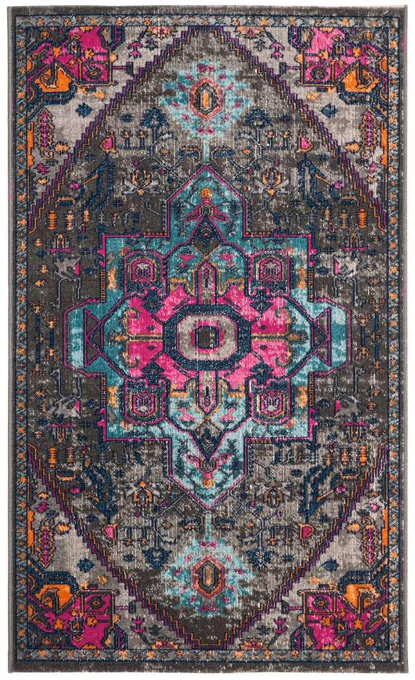 Safavieh Artisan 332 Power Loomed  Rug Grey / Fuchsia ATN332J-3