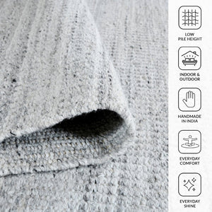 Amer Rugs Atlantic Hand-woven Area Rug In Geometric Design - Durable, Easy-care Solution For Any Space Silver Yarn Atn40810