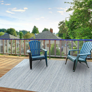 Amer Rugs Atlantic Hand-woven Area Rug In Geometric Design - Durable, Easy-care Solution For Any Space Sky Blue Yarn Atn50406