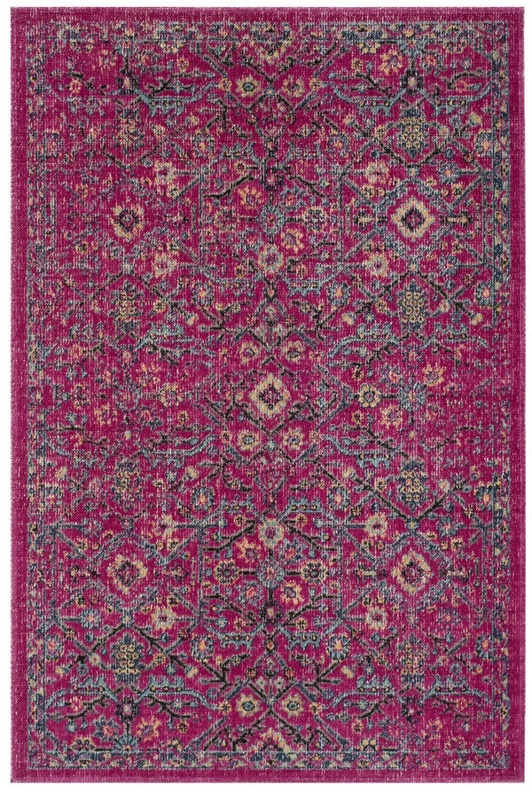 Safavieh Artisan Area Rug - Elegant Power-loomed Floor Covering With Vintage Charm And Modern Design Elements Fuchsia ,Anthracite 40% Polypropylene 27% Jute 20% Cotton 13% Polycotton Atn503b-4