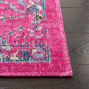 Safavieh Artisan Area Rug - Elegant Power-loomed Floor Covering With Vintage Charm And Modern Design Elements Fuchsia ,Anthracite 40% Polypropylene 27% Jute 20% Cotton 13% Polycotton Atn503b-4
