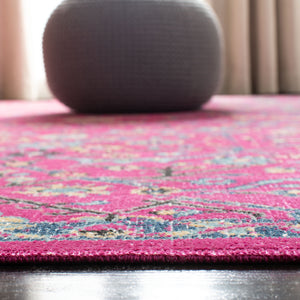 Safavieh Artisan Area Rug - Elegant Power-loomed Floor Covering With Vintage Charm And Modern Design Elements Fuchsia ,Anthracite 40% Polypropylene 27% Jute 20% Cotton 13% Polycotton Atn503b-4