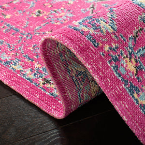 Safavieh Artisan Area Rug - Elegant Power-loomed Floor Covering With Vintage Charm And Modern Design Elements Fuchsia ,Anthracite 40% Polypropylene 27% Jute 20% Cotton 13% Polycotton Atn503b-4