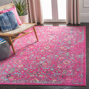 Safavieh Artisan Area Rug - Elegant Power-loomed Floor Covering With Vintage Charm And Modern Design Elements Fuchsia ,Anthracite 40% Polypropylene 27% Jute 20% Cotton 13% Polycotton Atn503b-4