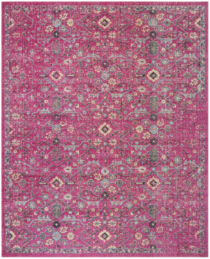 Safavieh Artisan Area Rug - Elegant Power-loomed Floor Covering With Vintage Charm And Modern Design Elements Fuchsia ,Anthracite 40% Polypropylene 27% Jute 20% Cotton 13% Polycotton Atn503b-4