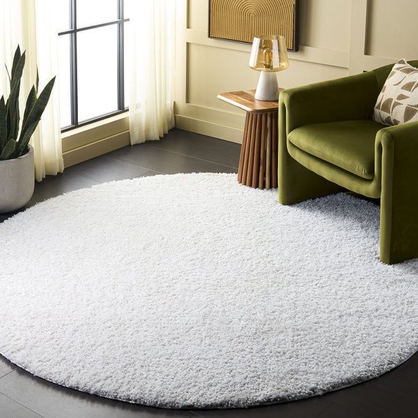 Safavieh Atlantis Ivory Shag Rug — Plush 1.75" Pile, Power‑Loomed Polyester With Jute Backing For Cozy Elegance 4'-0" x 6'-0" ATS100A-4